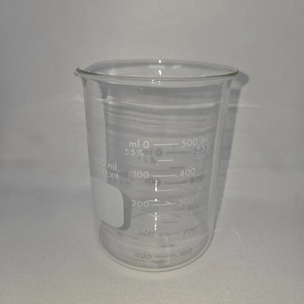 600ml Pyrex Glass Beaker Heavy Duty 2.5 Cups No. 1000 Clear Vintage Pyrex